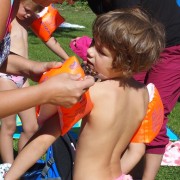 Vorbereitung für den Badespaß