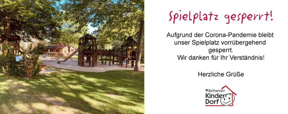 Spielplatz und Durchgang gesperrt