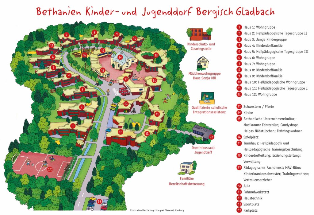 Lageplan Bethanien Kinderdorf Bergisch Gladbach
